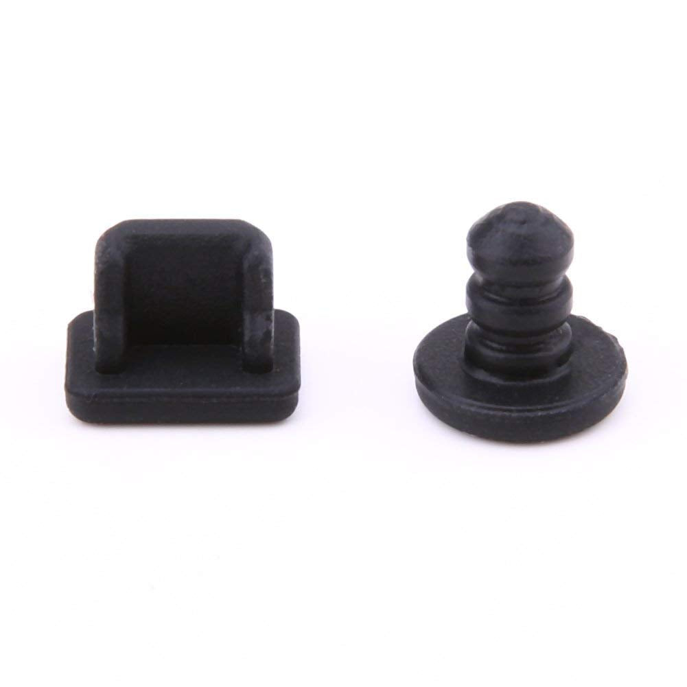 Silicone Dust Plug Cover Earphone Charger Jack Stopper Black C2656