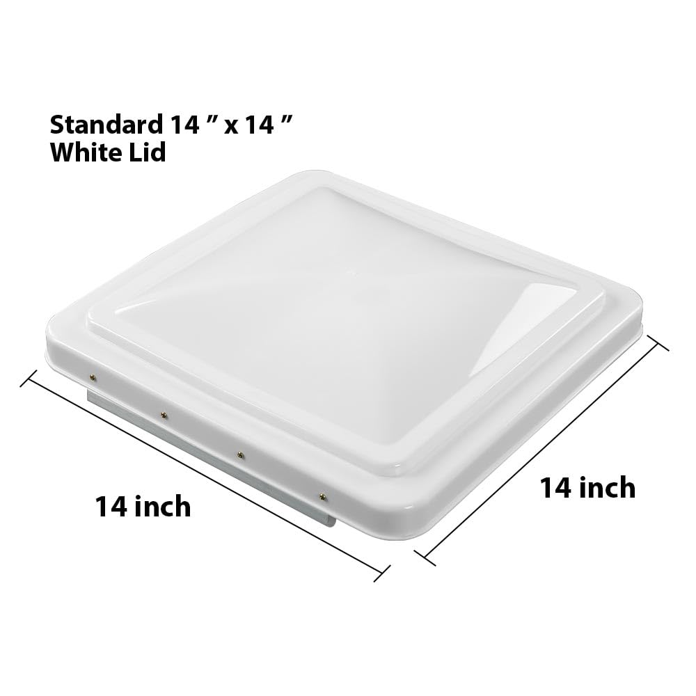 White 14" x 14" RV Roof Vent Cover 2pcs X901794