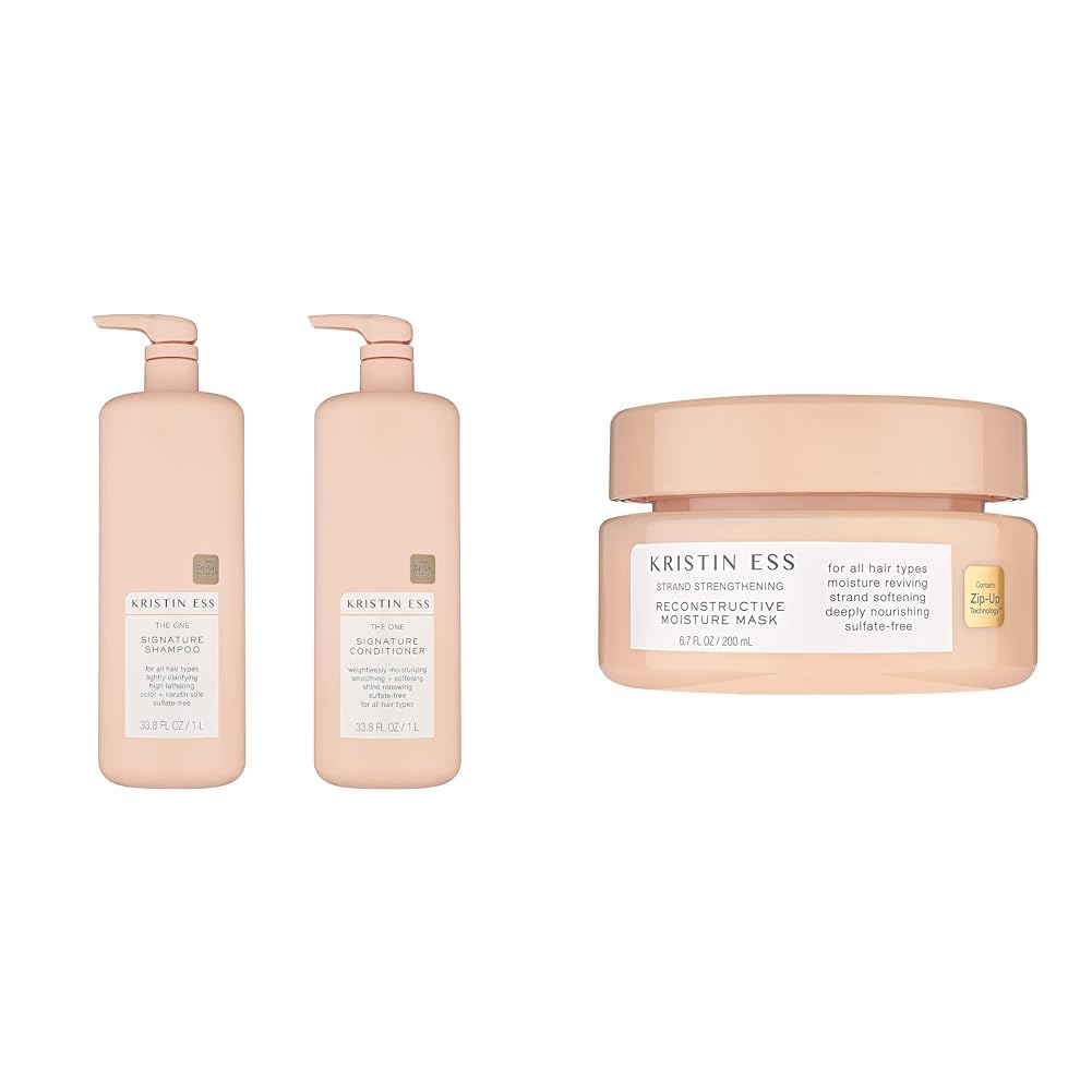 Hydrating Shampoo + Conditioner Set with Deep Conditioner Hair Mask 33.8 fl oz U870982