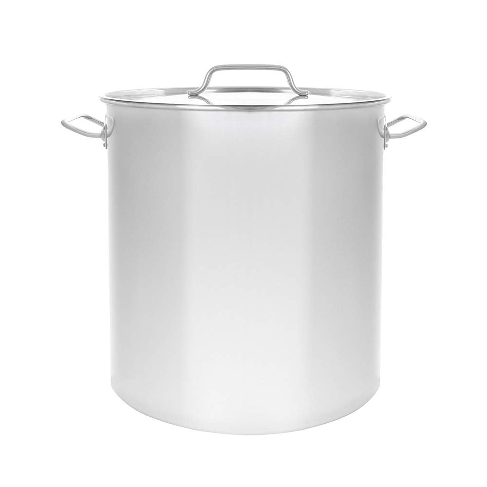 40QT Polished Stainless Steel Stock Pot with Lid A8235