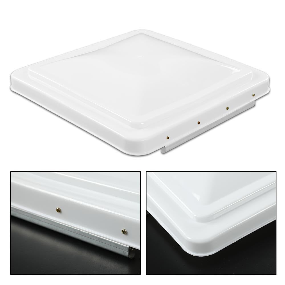 White 14" x 14" RV Roof Vent Cover 2pcs X901794
