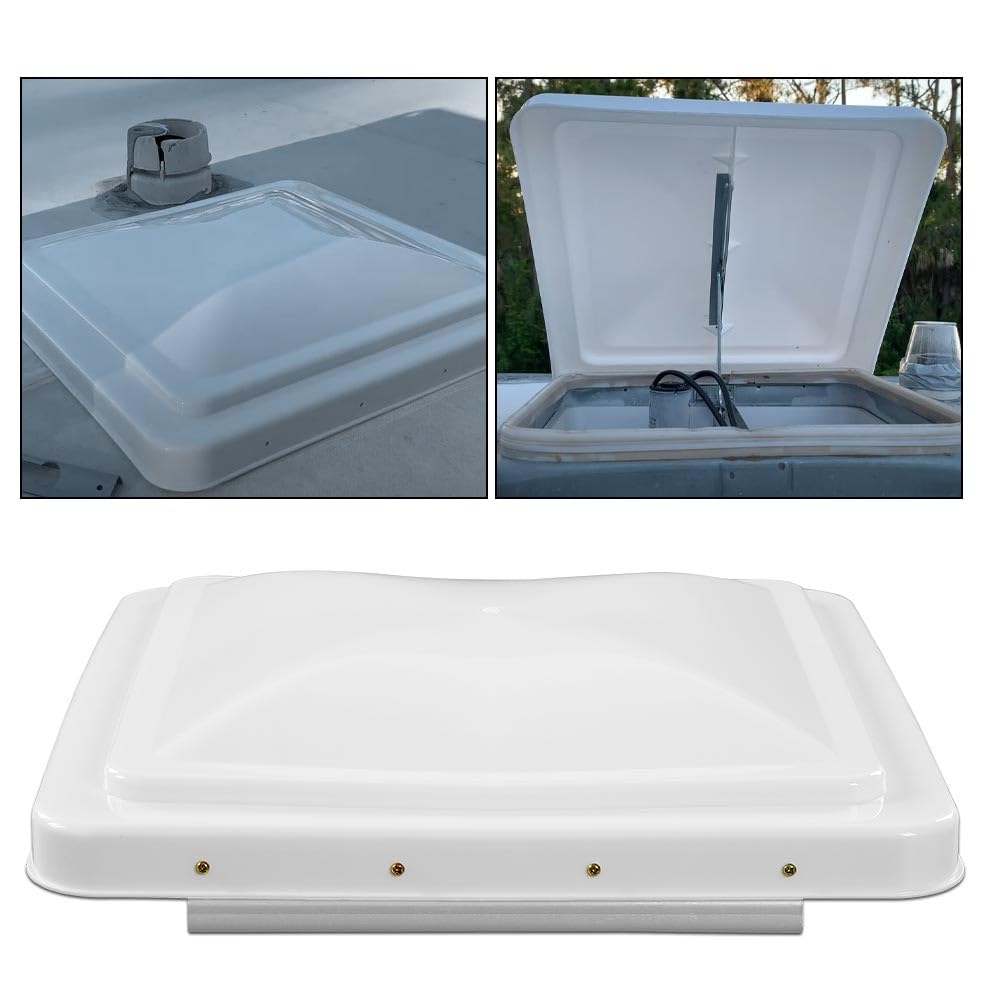 White 14" x 14" RV Roof Vent Cover 2pcs X901794