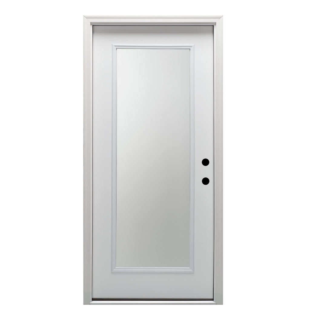 Primed Fiberglass Left Hand In-Swing Prehung Front Door 30" x 80" X8680