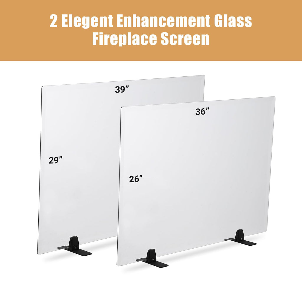 Tempered Glass Fireplace Screen 26" x 36" E103752