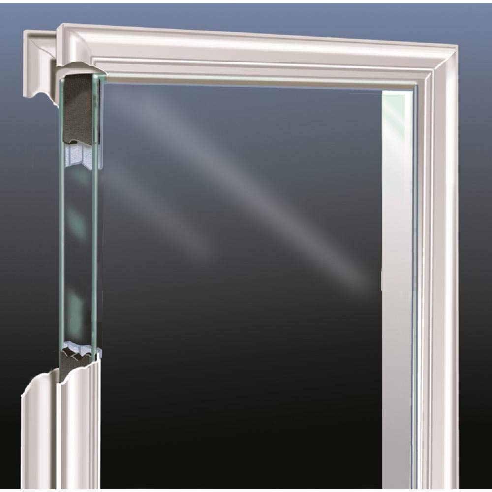 Steel Primed Left Hand In-Swing Prehung Front Door 1/2 Lite 2-Panel Clear Glass 36" x 80" X5101