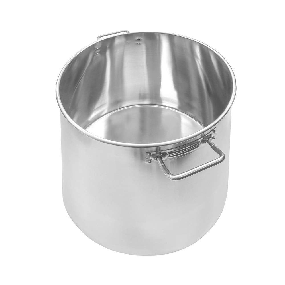 40QT Polished Stainless Steel Stock Pot with Lid A8235