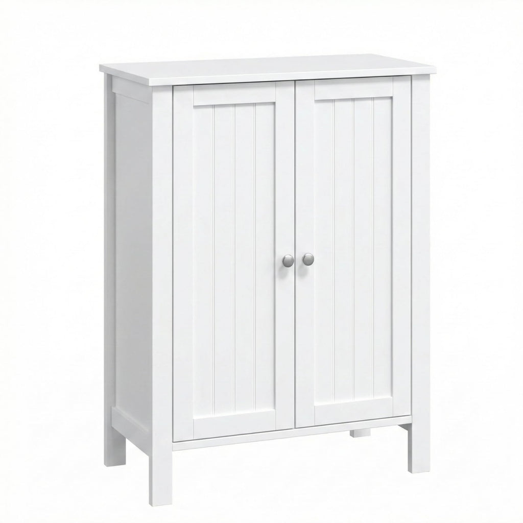 White Free Standing Bathroom Cabinet with Adjustable Shelf L940