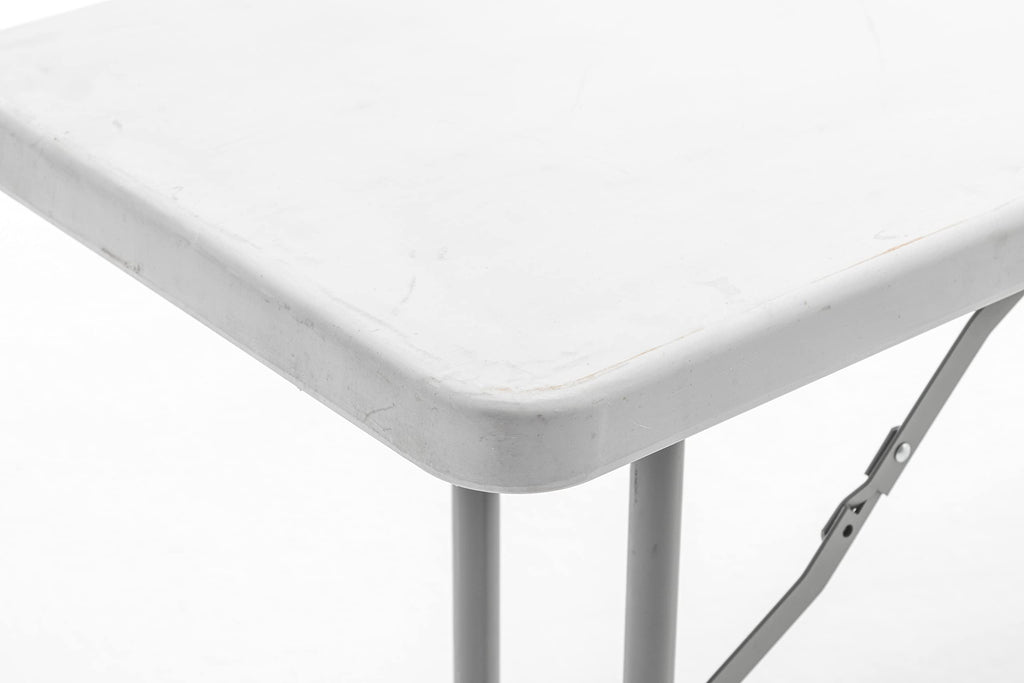 White Granite Plastic Folding Training Table Set of 2 D38948