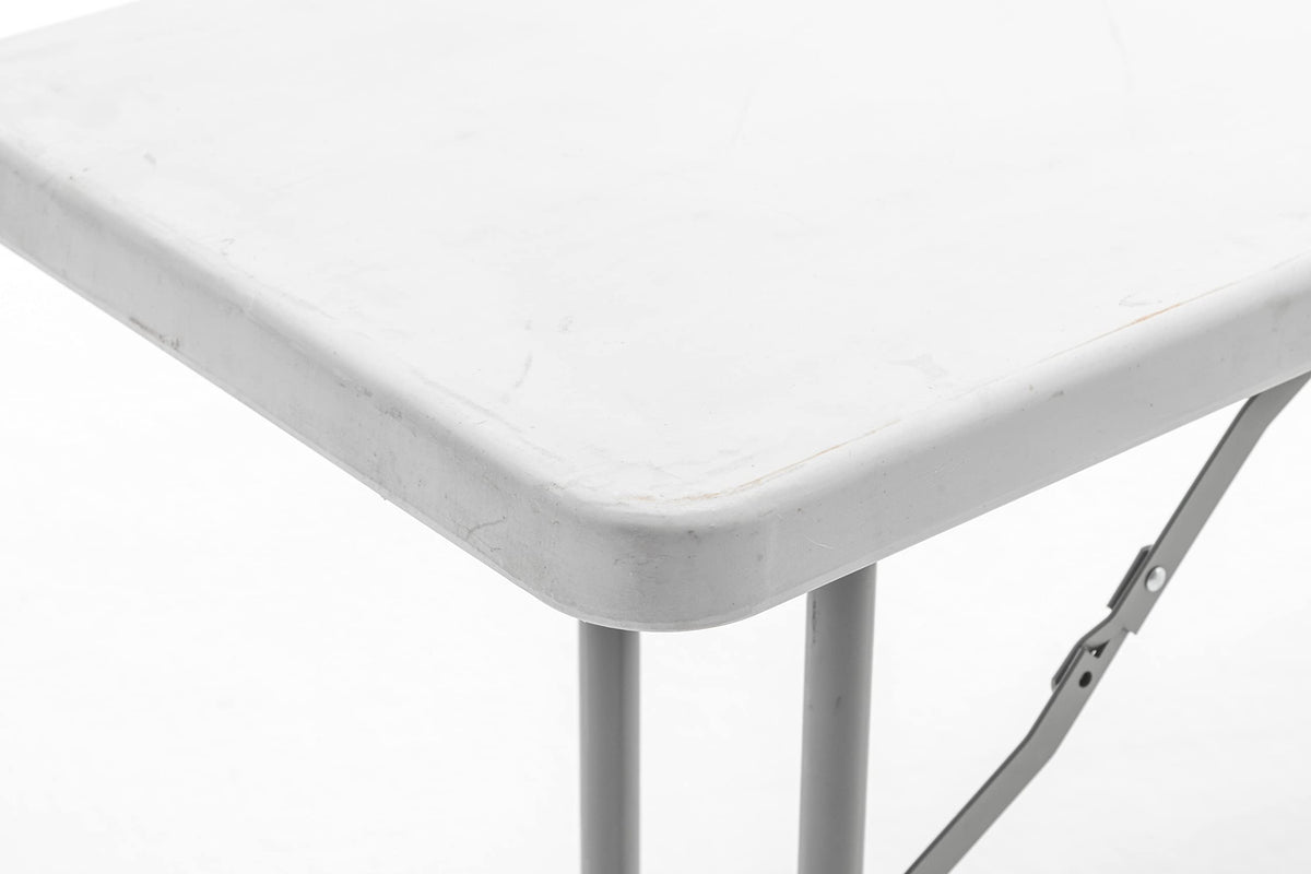 White Granite Plastic Folding Training Table Set of 2 D38948