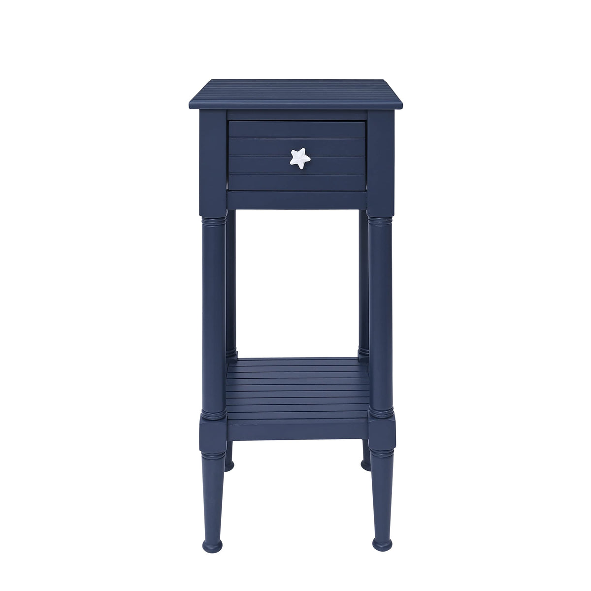 Navy Small Accent Table with Storage K4326