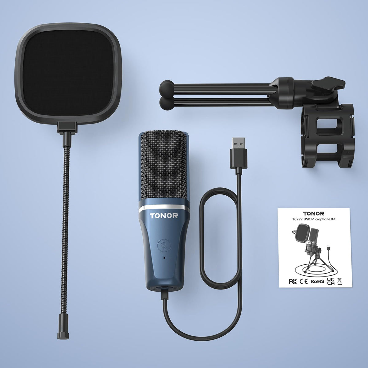 USB Cardioid Condenser Podcast Microphone I88831