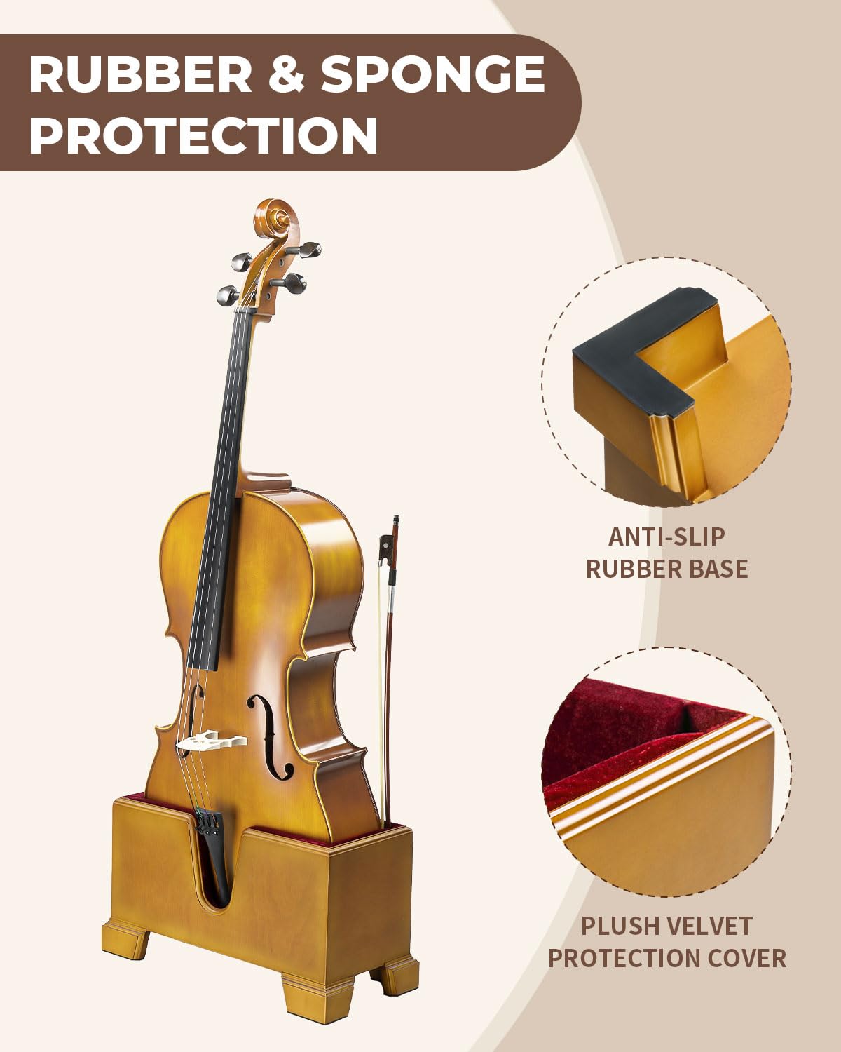 Cello Stand with Bow Holder X630