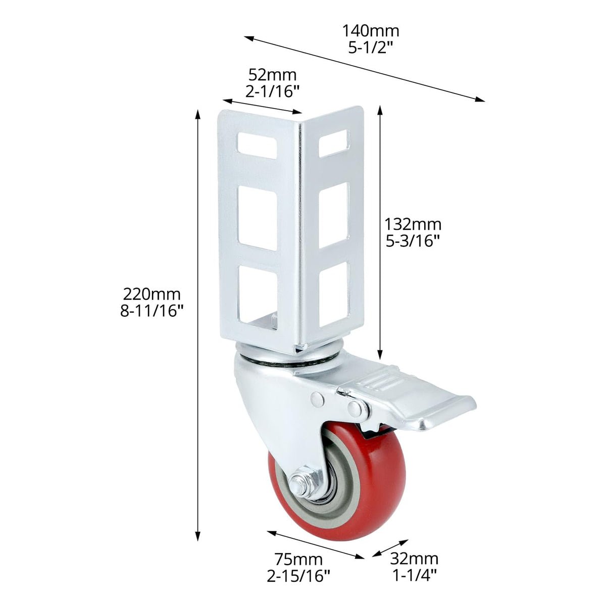 3" Boltless Rack Caster Wheels, 8 Pack N336938