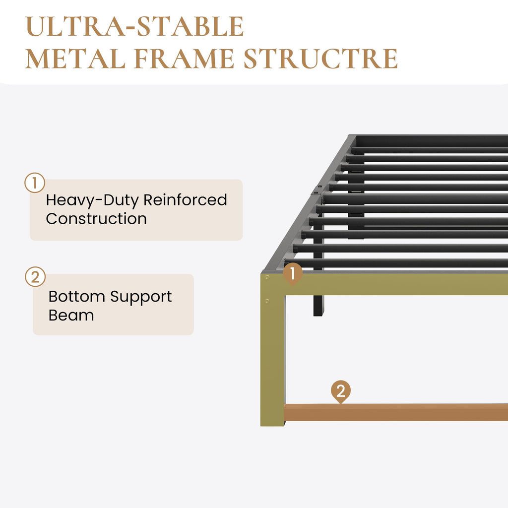 14 Inch Heavy Duty Twin Metal Bed Frame Q879694
