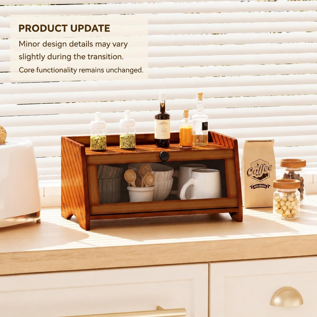 Brown Bamboo Bread Box R6192