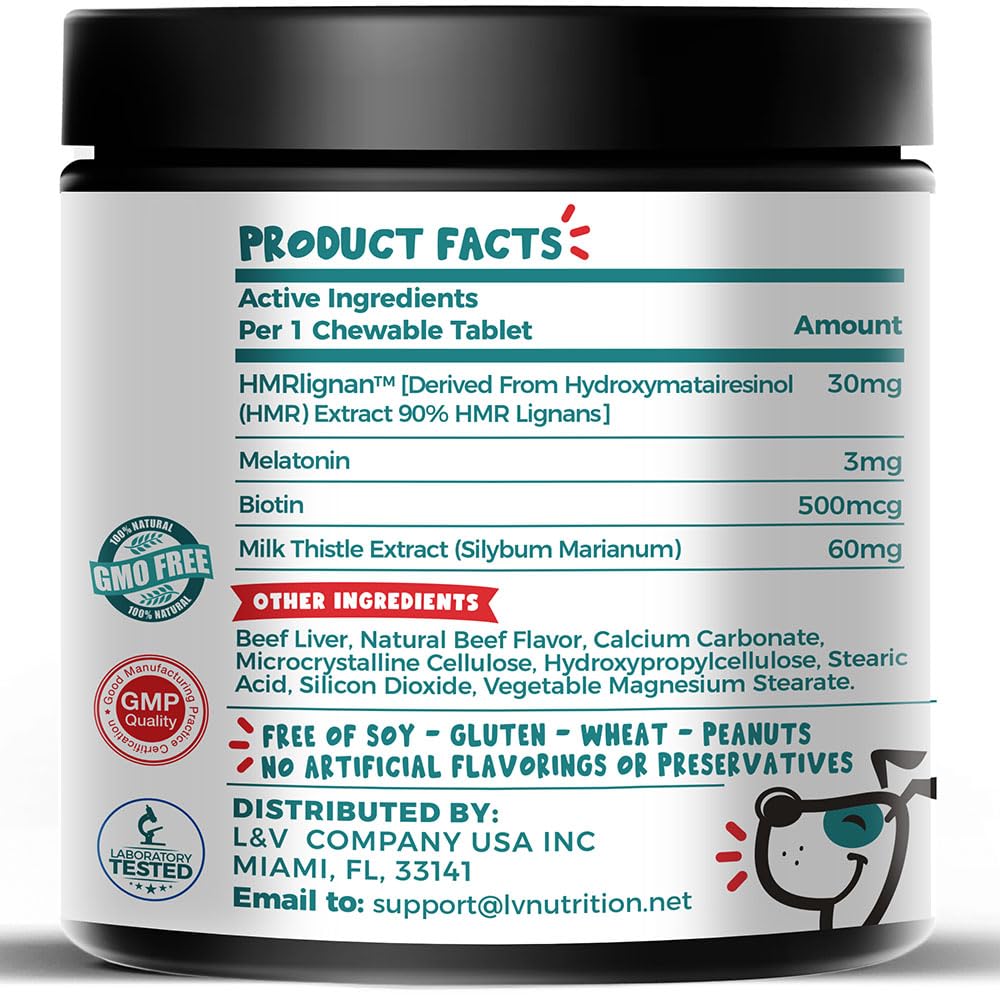 Melatonin, Biotin & Milk Thistle Complex for Dogs O33966