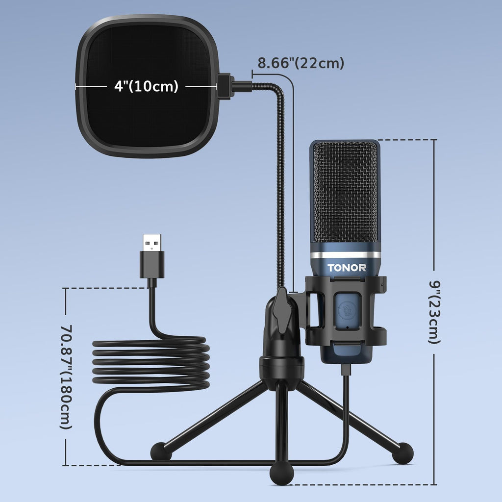 USB Cardioid Condenser Podcast Microphone I88831