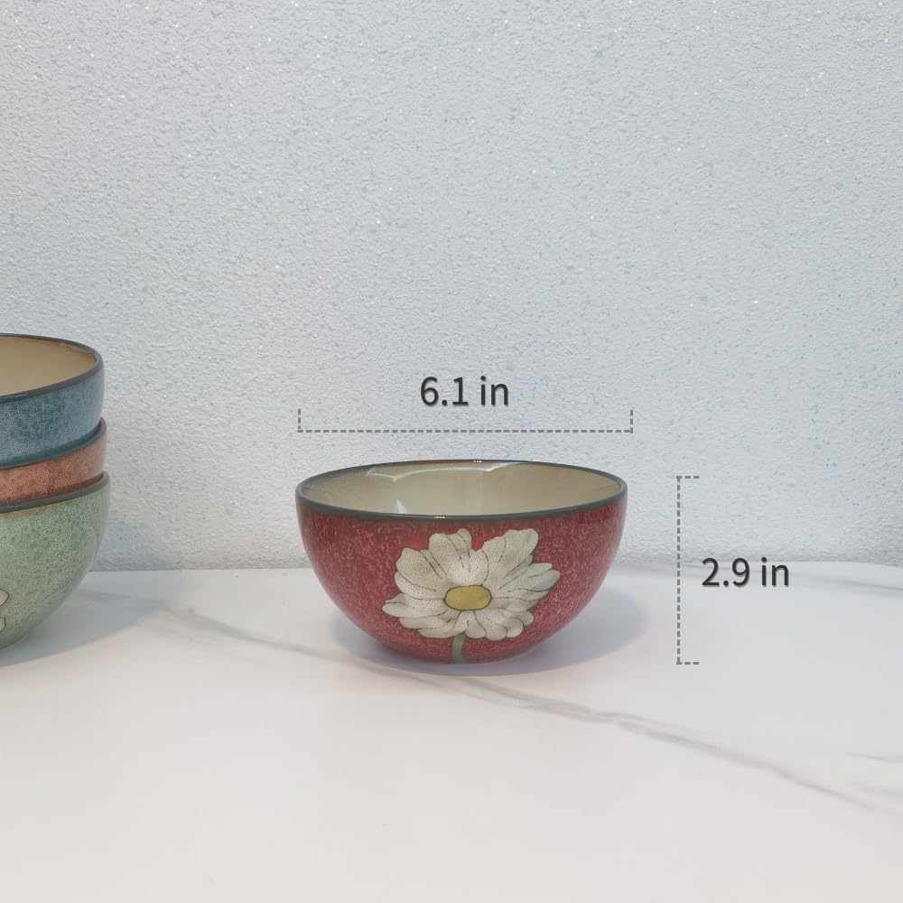 28oz Ceramic Bowl Set of 4 P2396