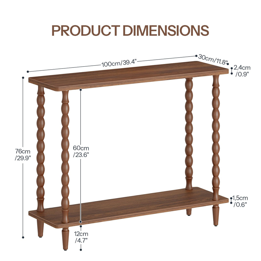 39.4'' 2-Tier Mid-Century Console Table S834072