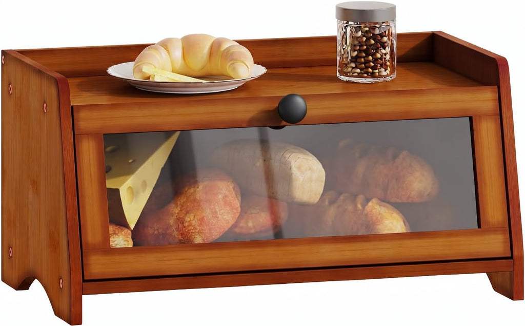 Brown Bamboo Bread Box R6192