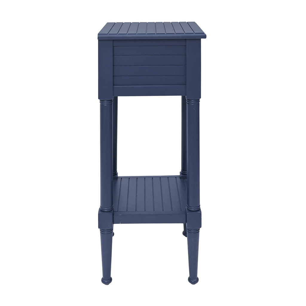 Navy Small Accent Table with Storage K4326