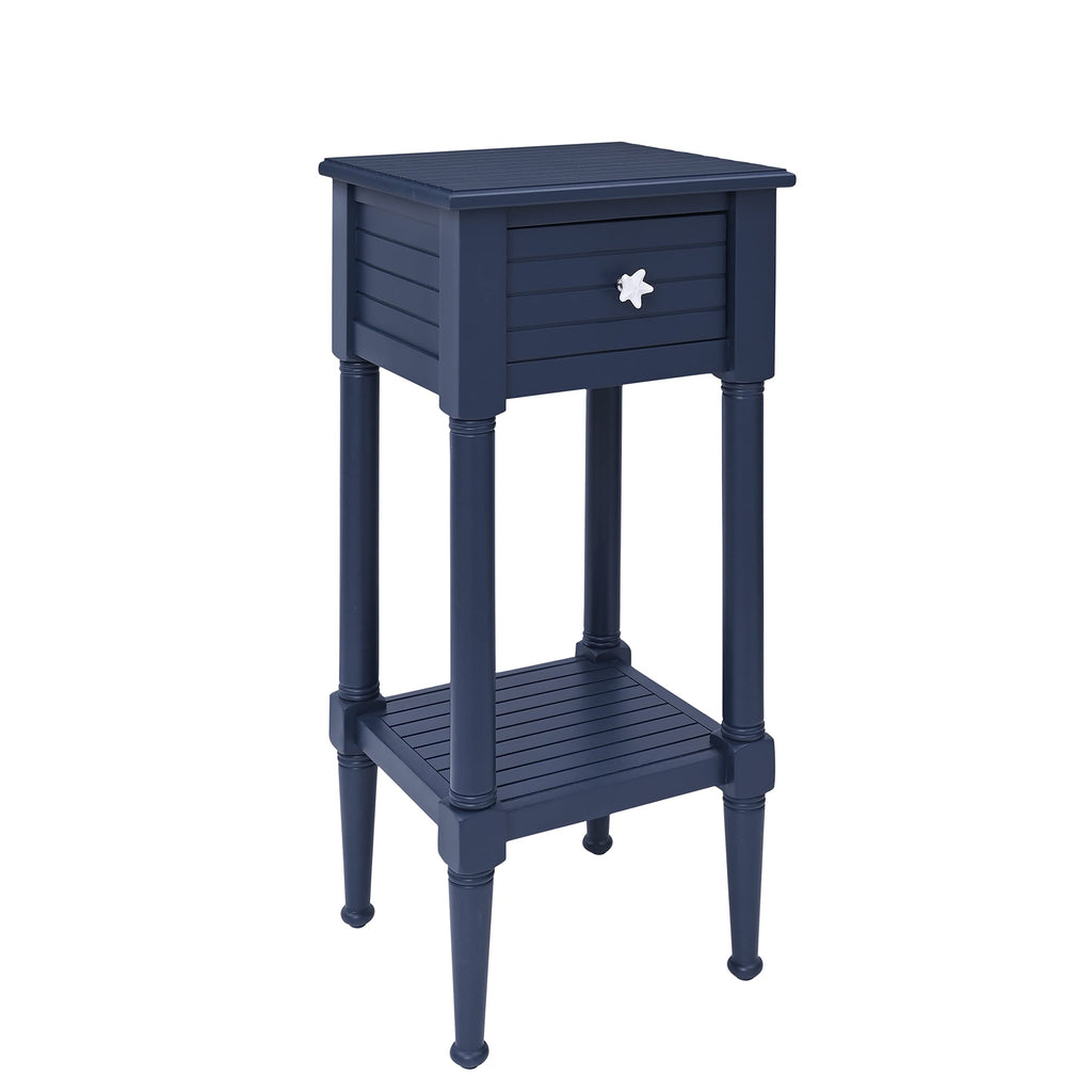 Navy Small Accent Table with Storage K4326