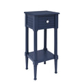 Navy Small Accent Table with Storage K4326