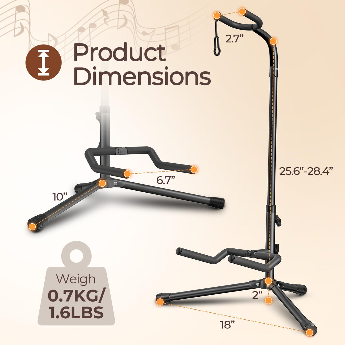 Adjustable Folding Guitar Stand A7488