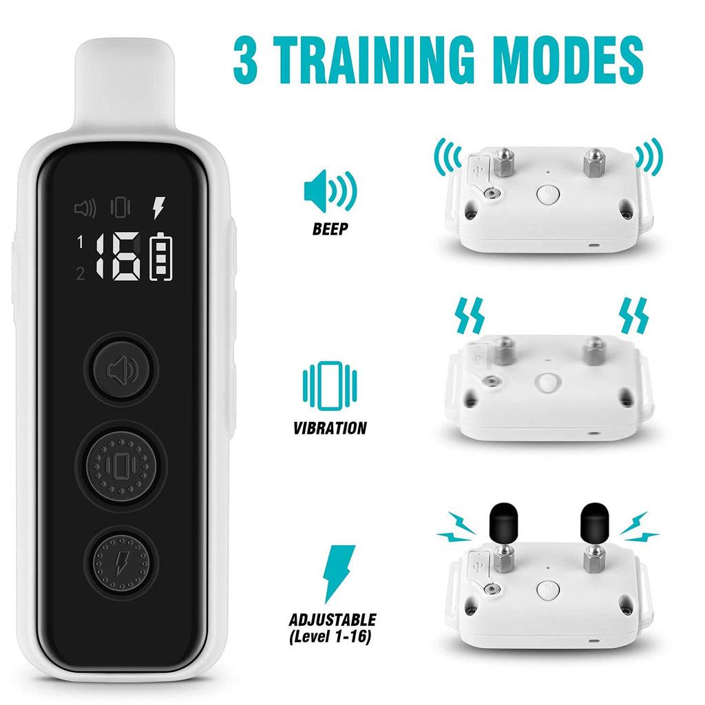 Waterproof Rechargeable Dog Training Collar with Remote D448358