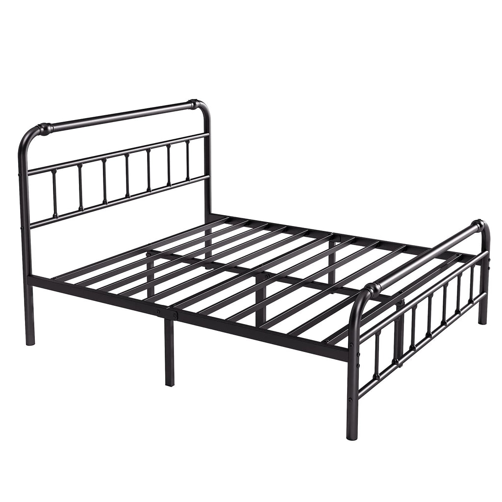 Full Size Metal Bed Frame with Iron Headboard O27015