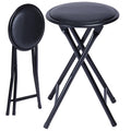 18" Black Folding Metal Stool F4698