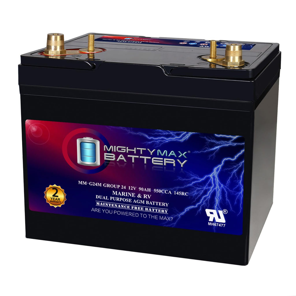 12V 90Ah Group Size 24M Deep-Cycle AGM Battery W175638