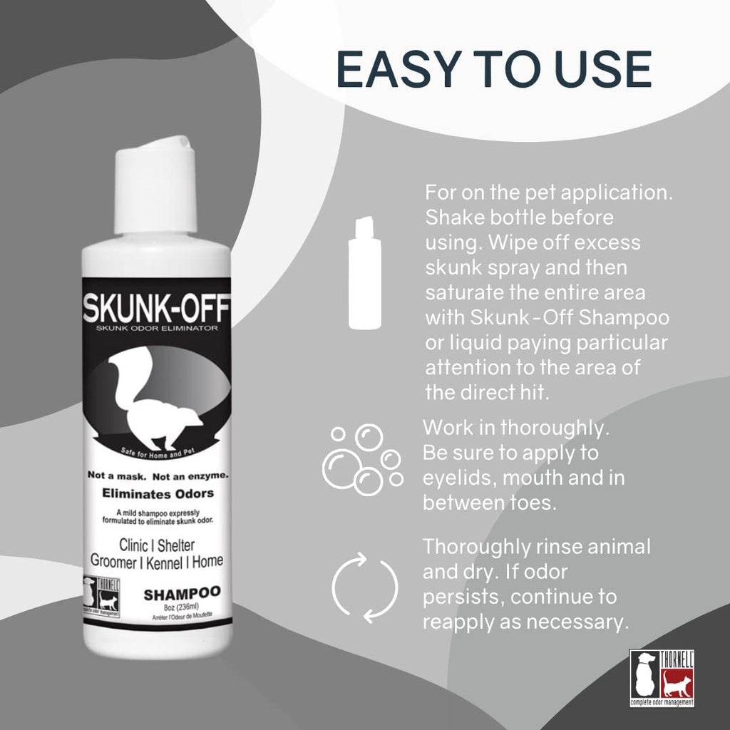 Pet Shampoo Skunk Odor Remover 8 oz D4957