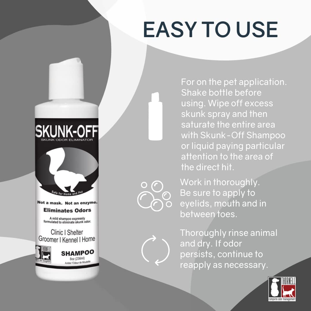 Pet Shampoo Skunk Odor Remover 8 oz D4957