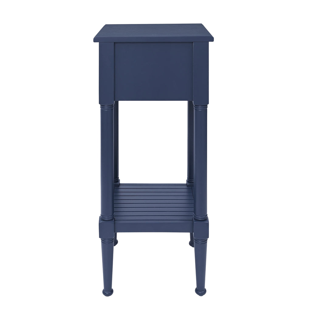 Navy Small Accent Table with Storage K4326