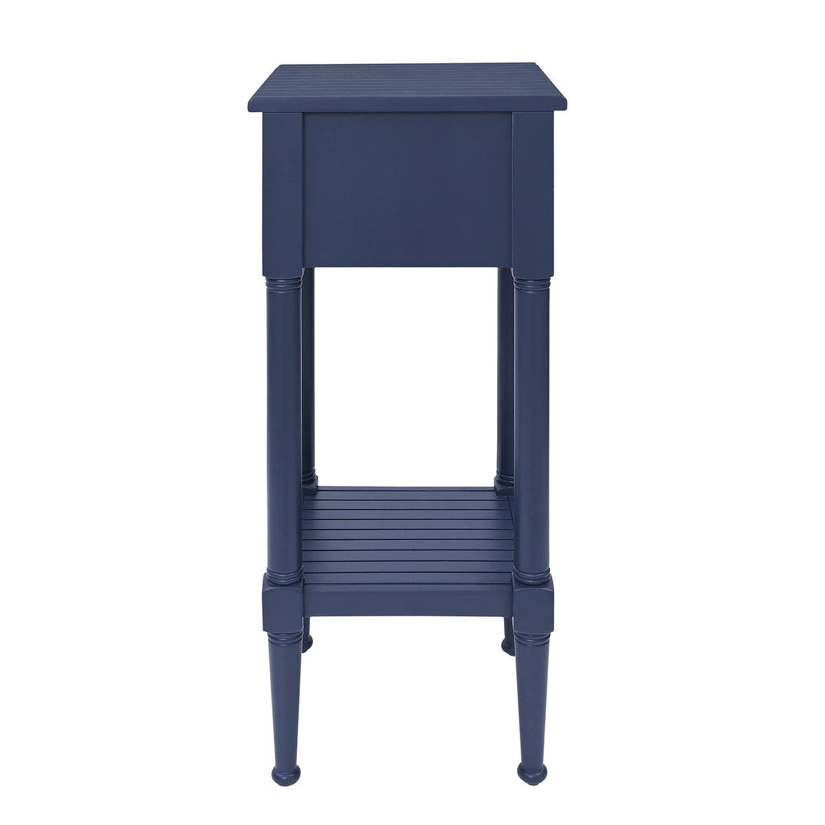 Navy Small Accent Table with Storage K4326