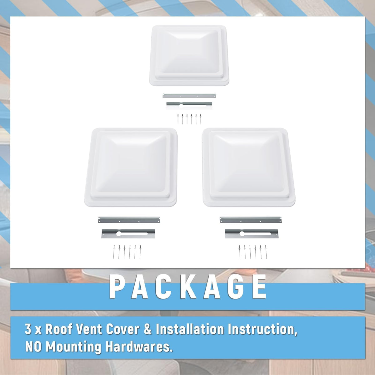 14" 3pcs RV Roof Vent Cover P815636