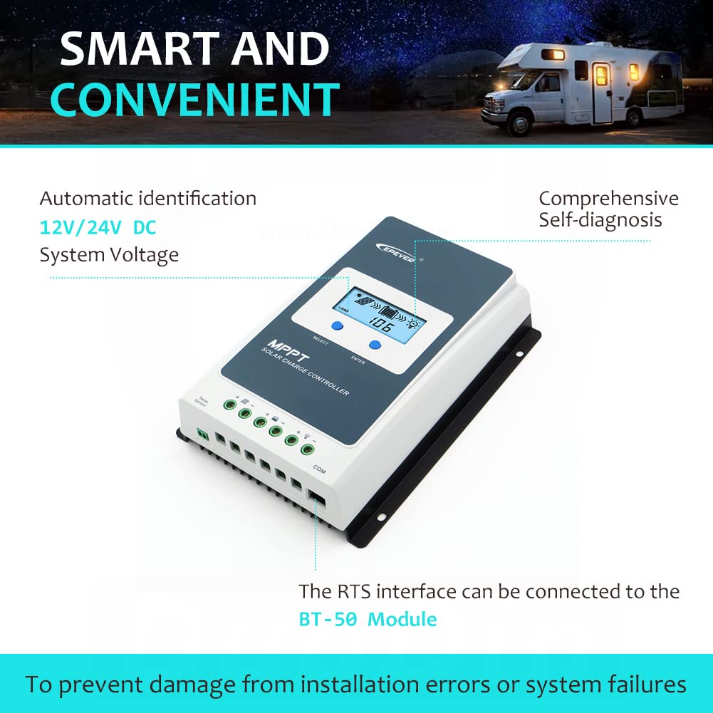 30A MPPT Solar Charge Controller 12V / 24V with LCD Display U4235