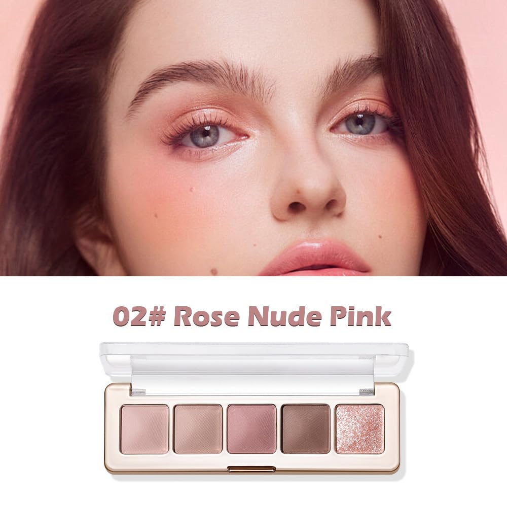 5 Colors Matte and Shimmer Eyeshadow Palette A159018