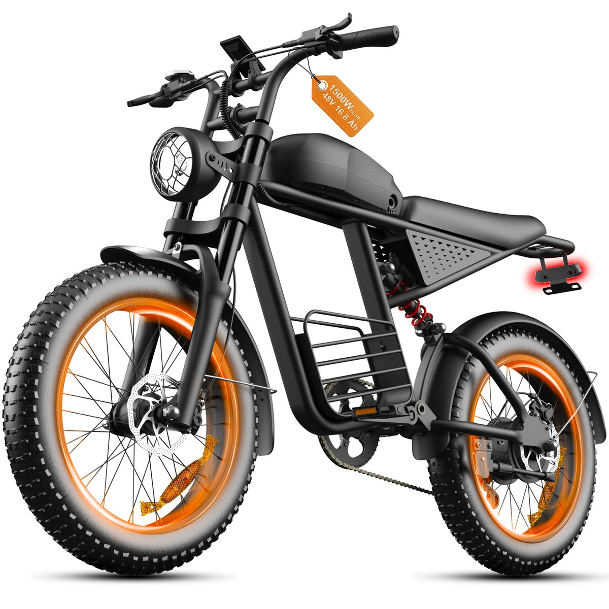 1000W Peak Motor 20" Fat Tire Electric Bike B129