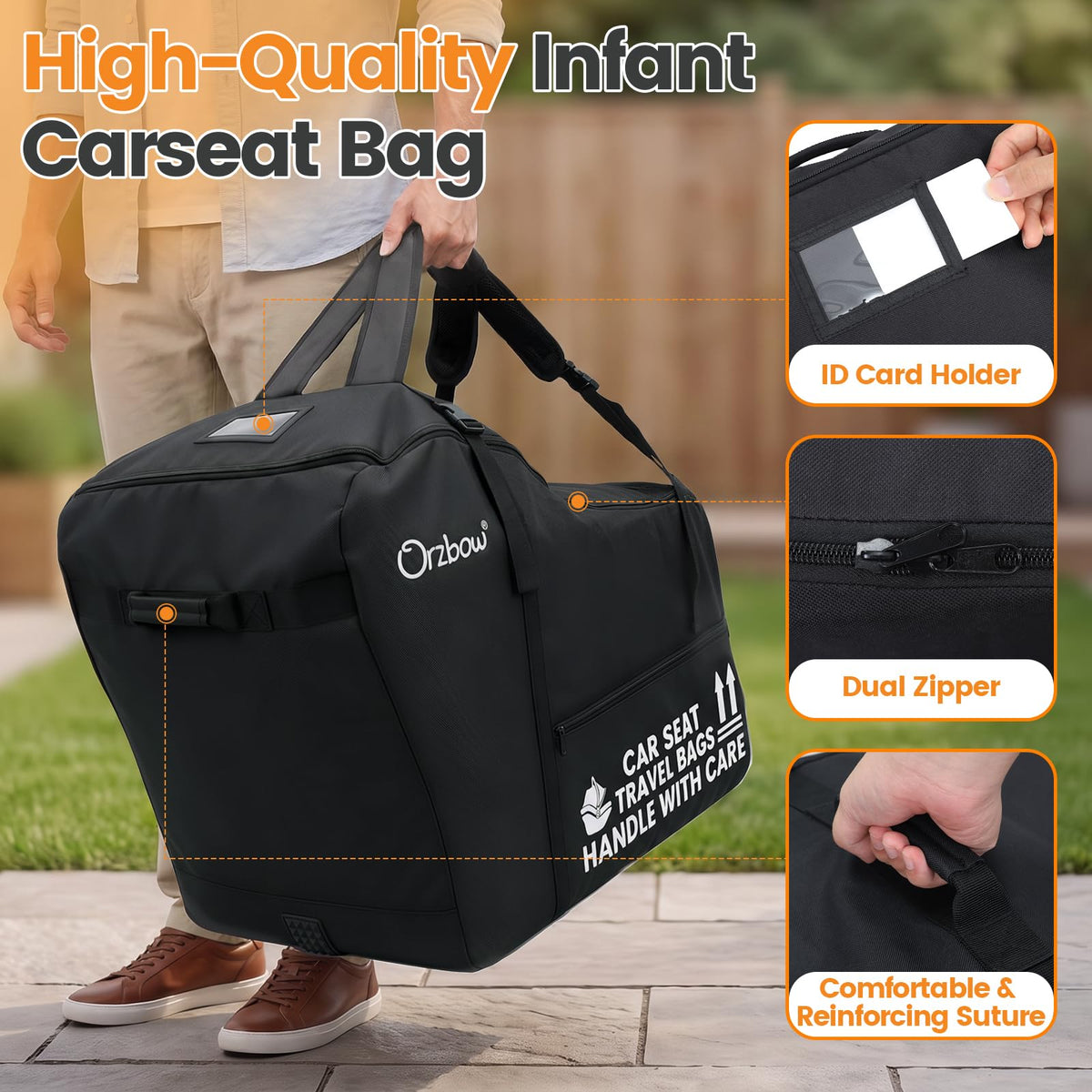 Infant Car Seat Travel Backpack Bag N322