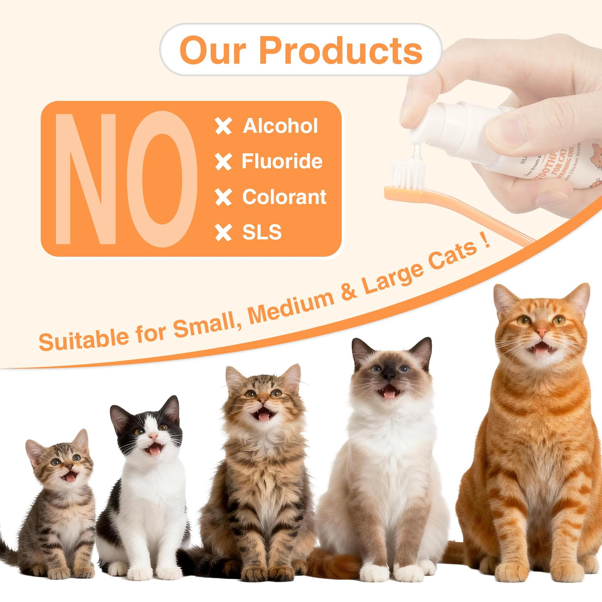 Roast Chicken Flavor Enzymatic Cat Toothpaste Kit with Toothbrush & Finger Brush, 1.06 oz L72624