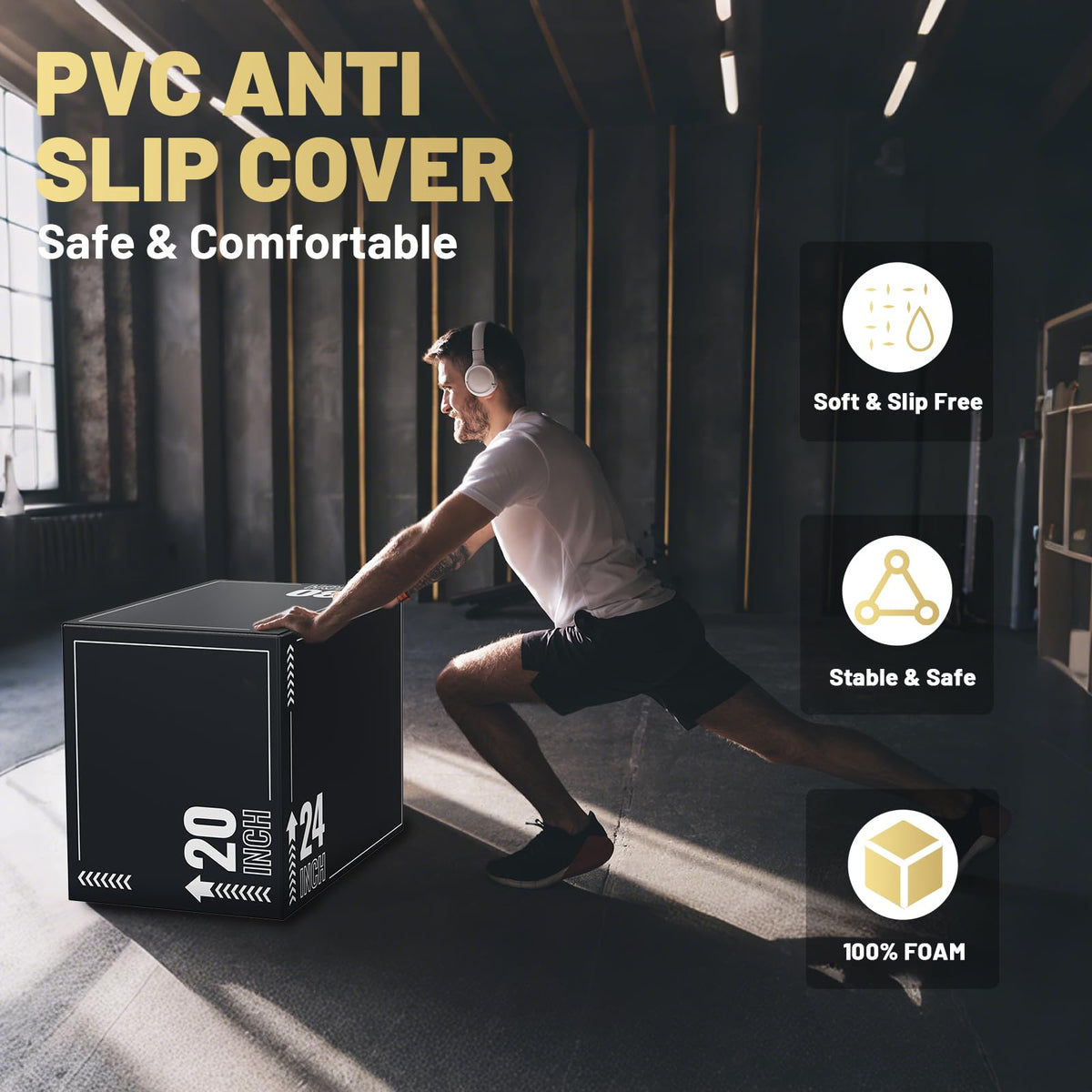 3-in-1 Plyometric Jump Box with Anti Slip Surface C99939