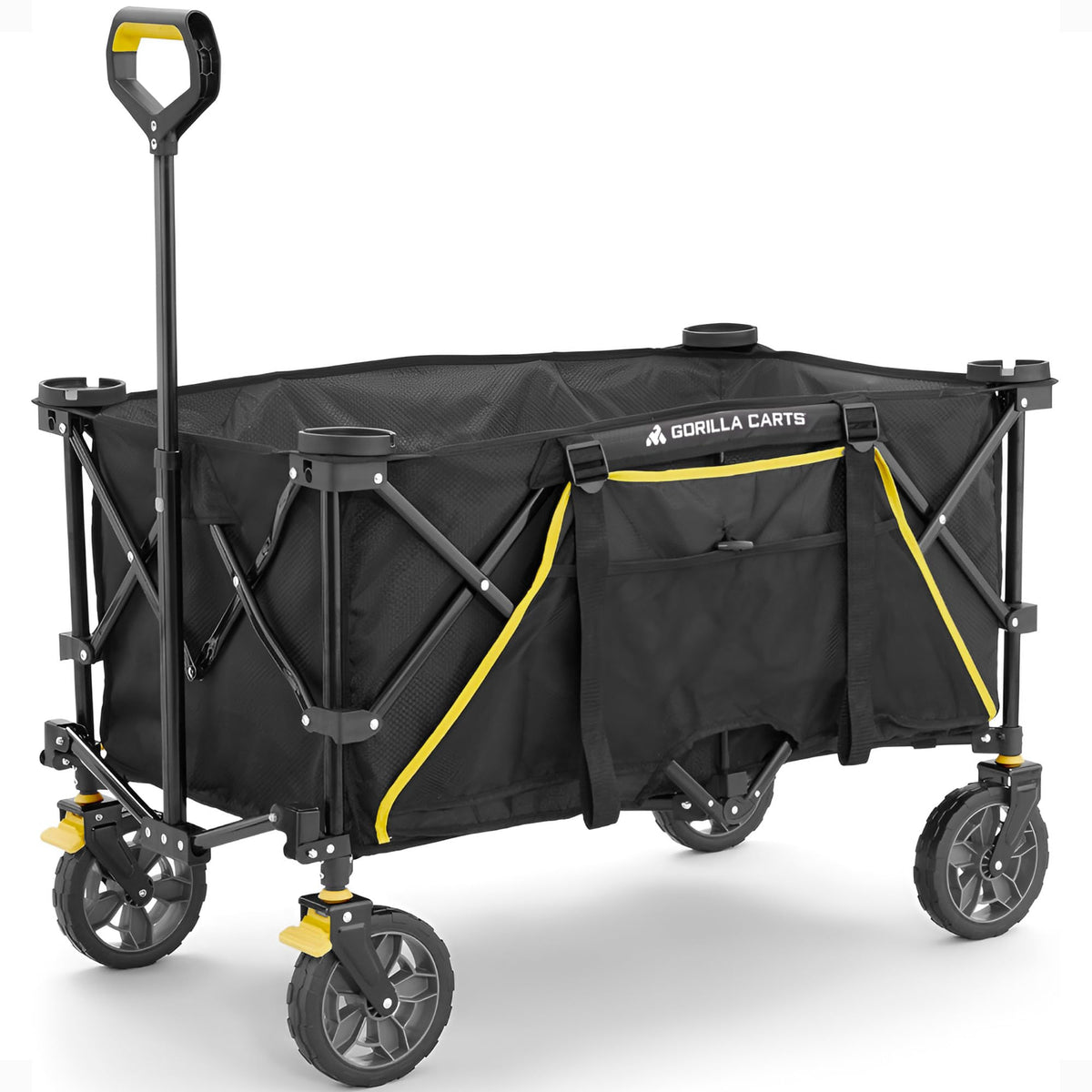 Collapsible Folding Outdoor Utility Wagon, 7 Cu Ft, Black I498661