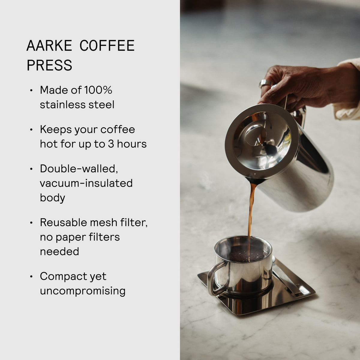 Stainless Steel Insulated Coffee Press W224