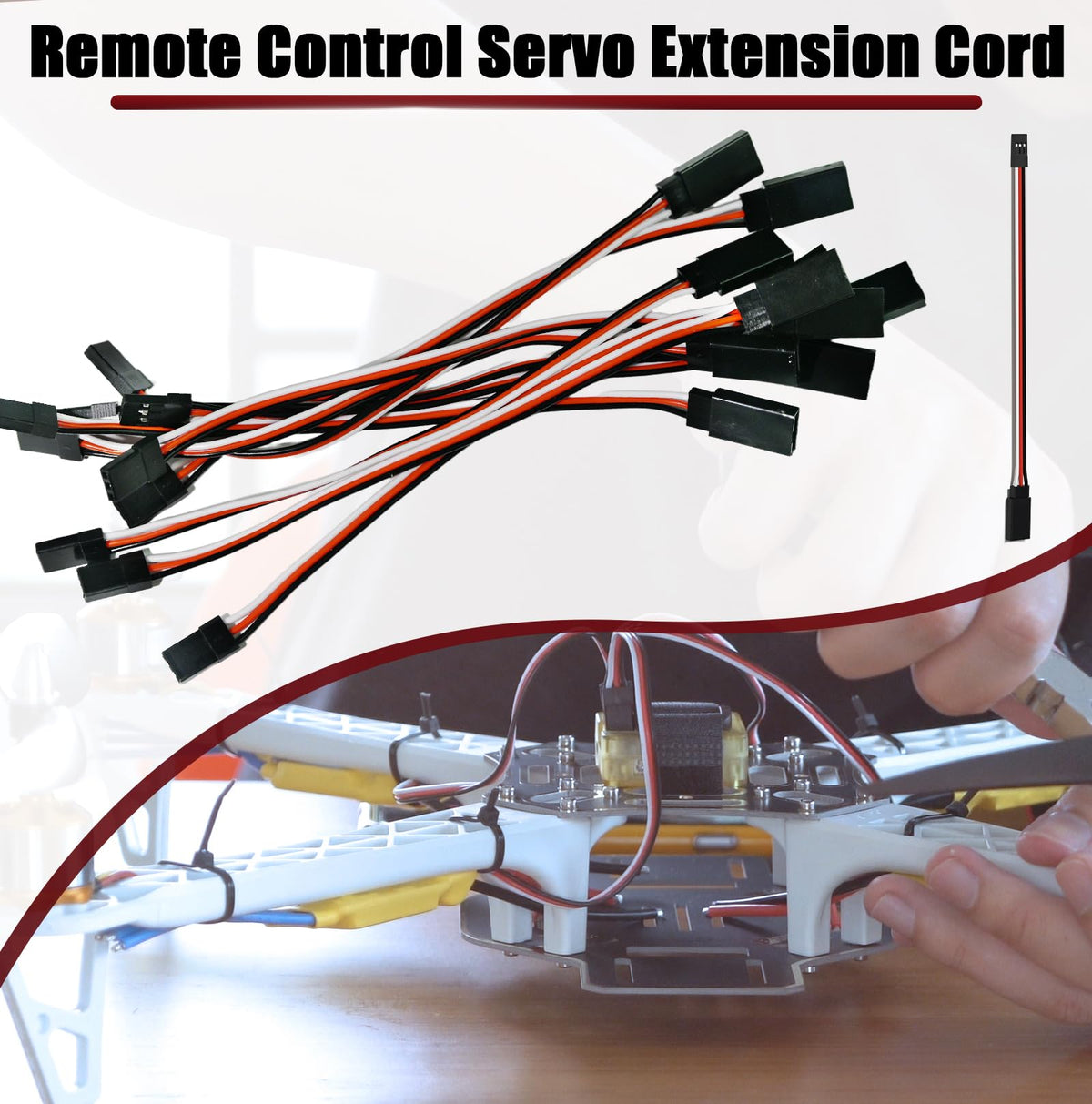 150mm 3 Pin Servo Extension Cable Y Connector 10-Pack I111