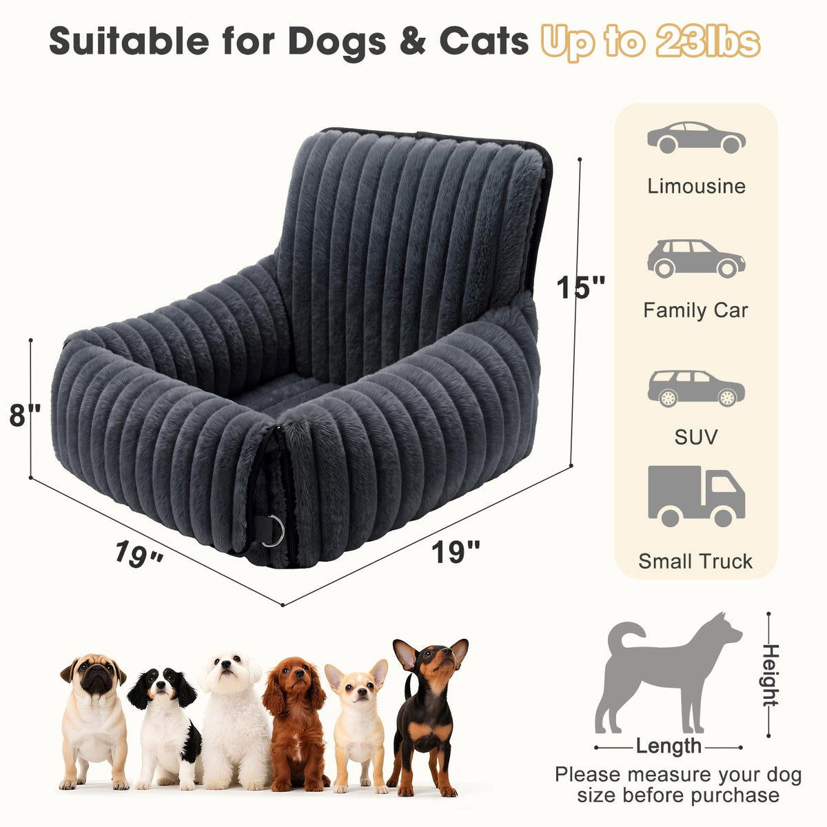 6-in-1 Dog Car Seat up to 23 lbs M923