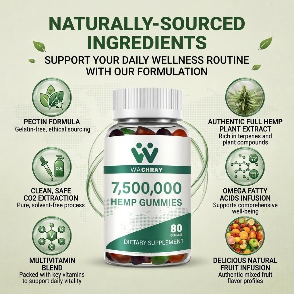 Organic Vegan Hemp Gummies with Omega 3 6 9 V49642