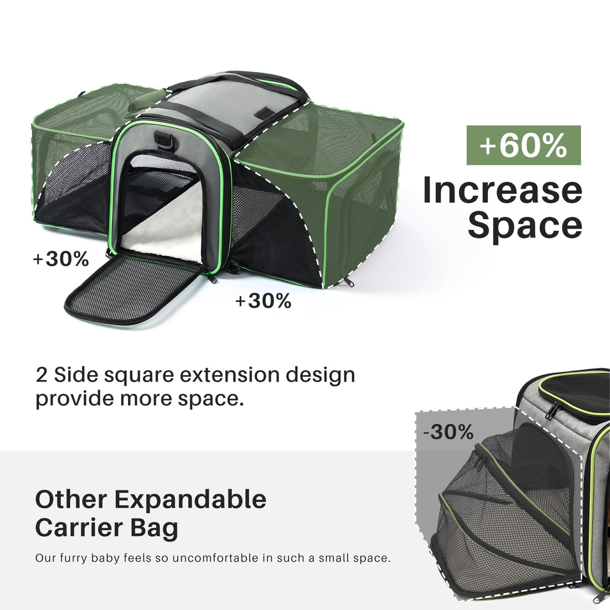 Expandable Cat Carrier O756