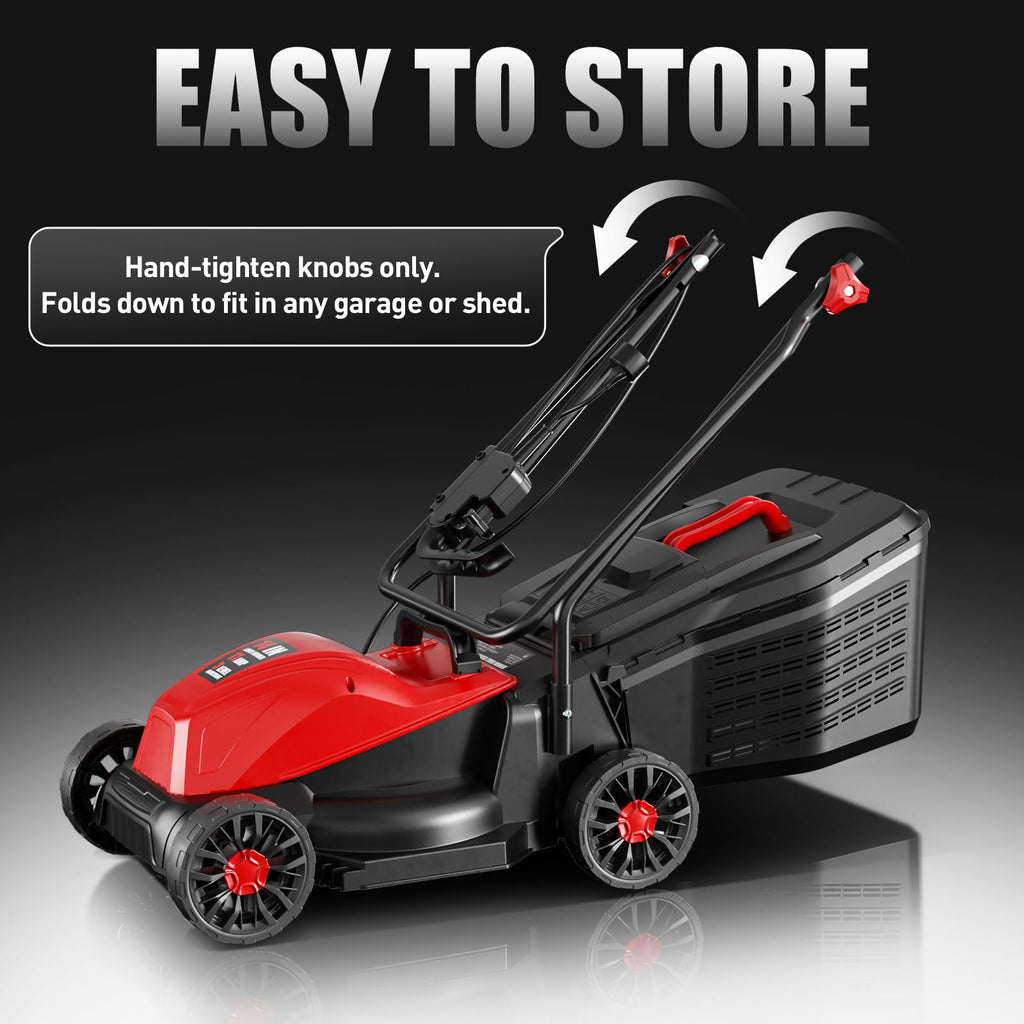 14" Corded Lawn Mower, 3-Height, 2-in-1 Mulch & Bag L510